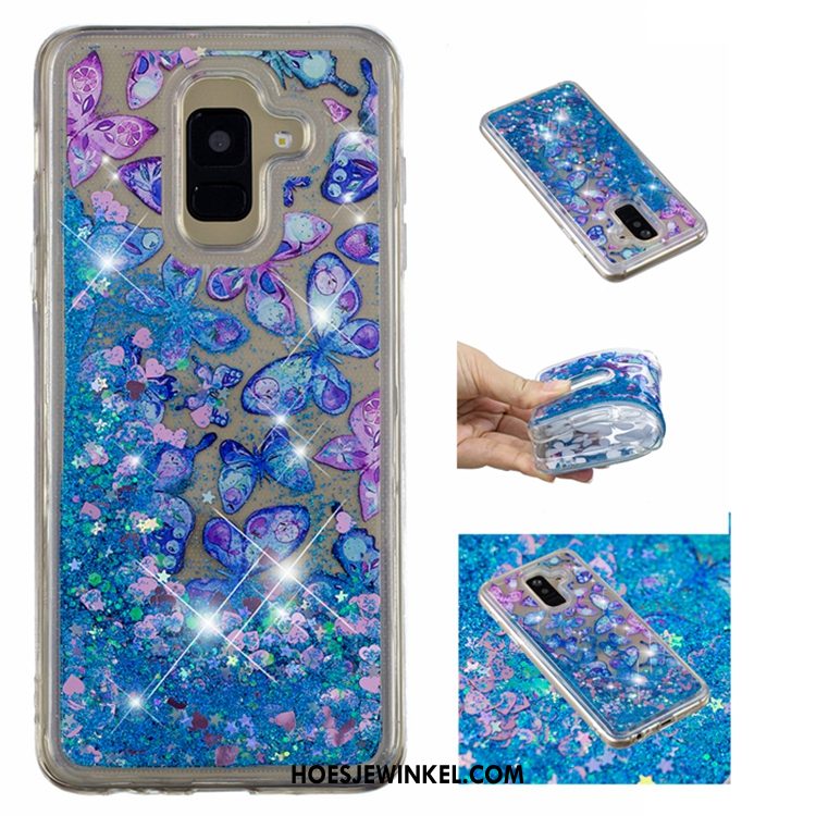 Samsung Galaxy Zacht All Inclusive Anti-fall, Samsung Galaxy A6 Hoesje Drijfzand Blauw