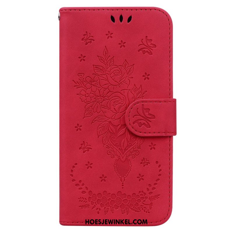 Bescherming Hoesje Oppo Reno 12 Pro 5g Vlinders En Bloemenprint