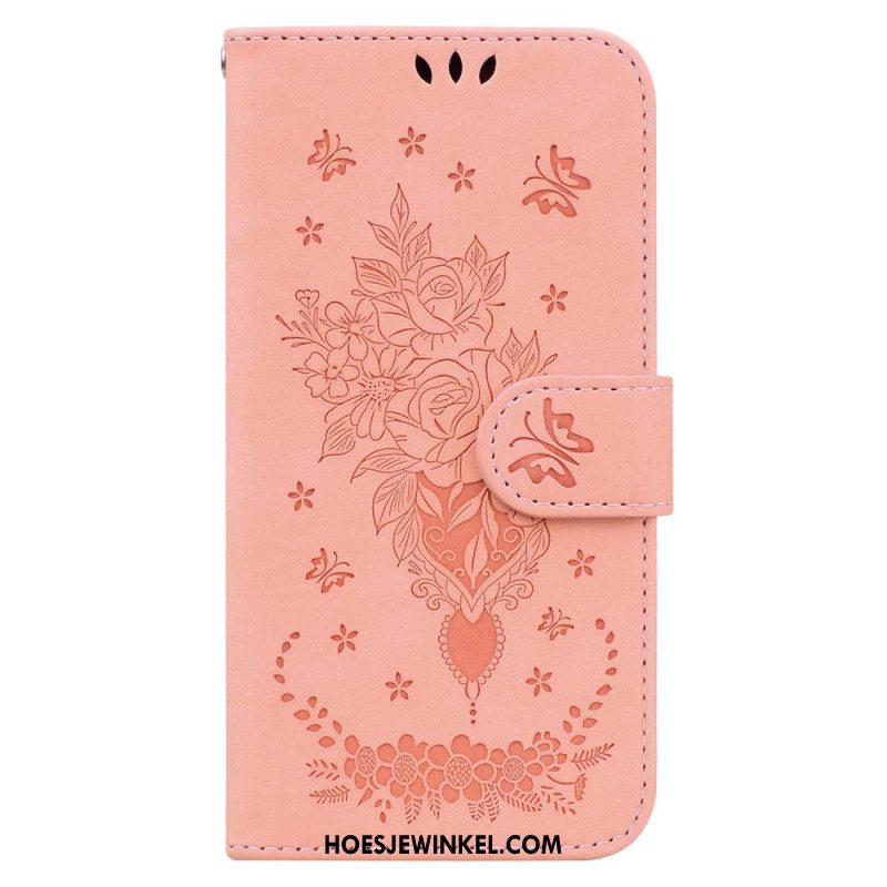 Bescherming Hoesje Oppo Reno 12 Pro 5g Vlinders En Bloemenprint