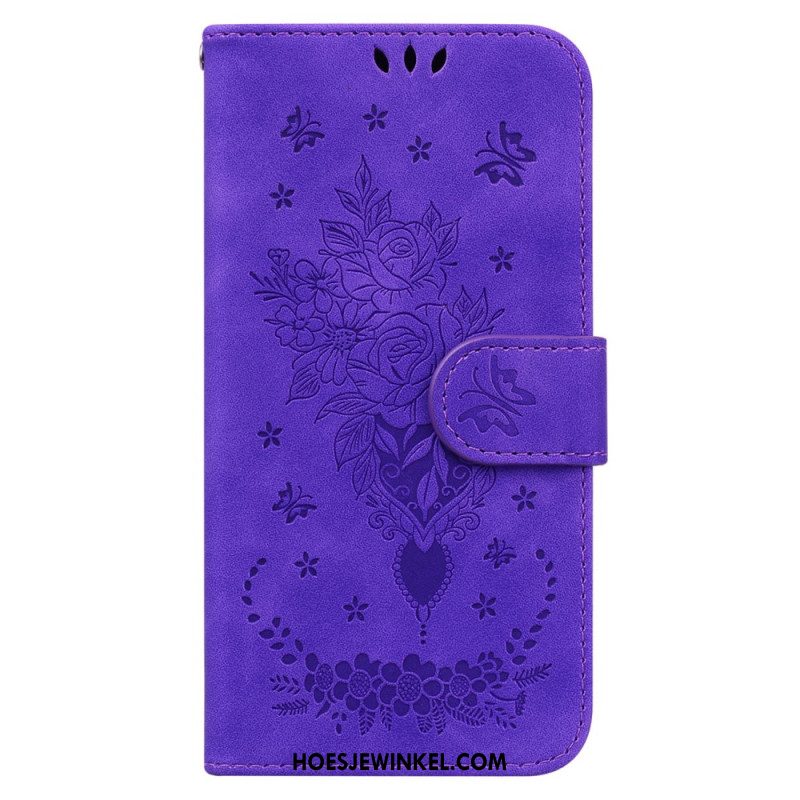 Bescherming Hoesje Oppo Reno 12 Pro 5g Vlinders En Bloemenprint