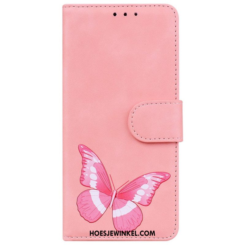 Bescherming Hoesje Xiaomi 14t Pro Vlindersuède-effect