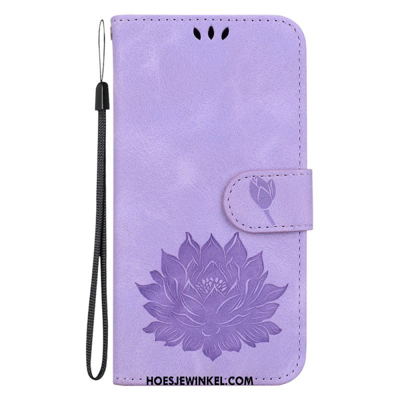 Bescherming Hoesje iPhone 16 Plus Lotus Met Riem