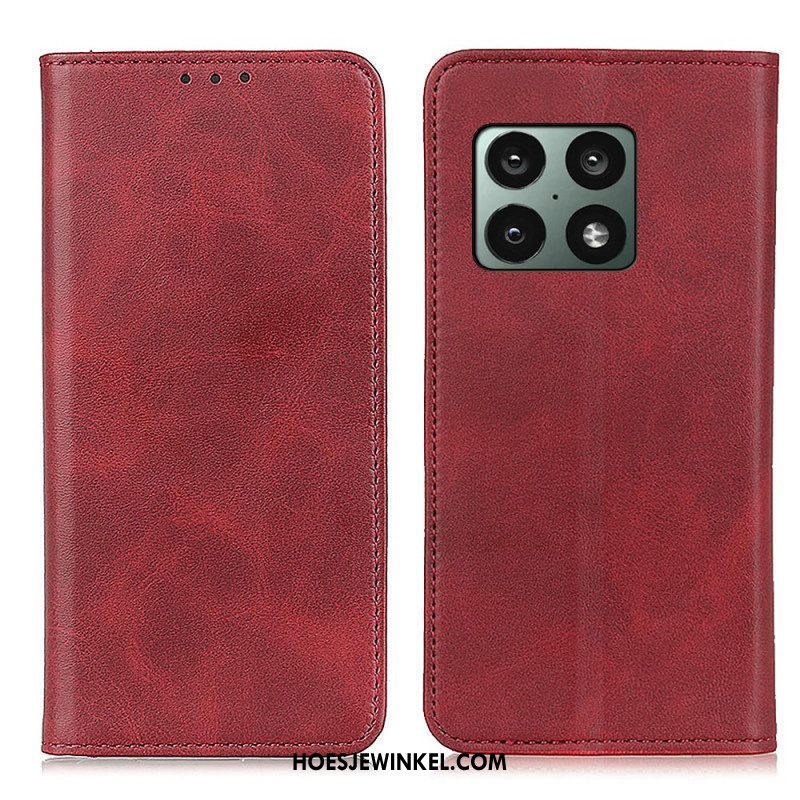 Bescherming Hoesje voor OnePlus 10 Pro 5G Folio-hoesje Elegantie Splitleer