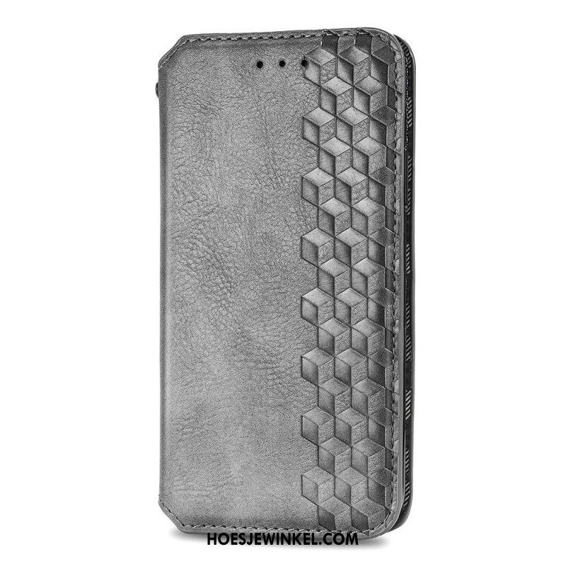 Bescherming Hoesje voor OnePlus Nord 2 5G Folio-hoesje Leereffect Diamanttextuur