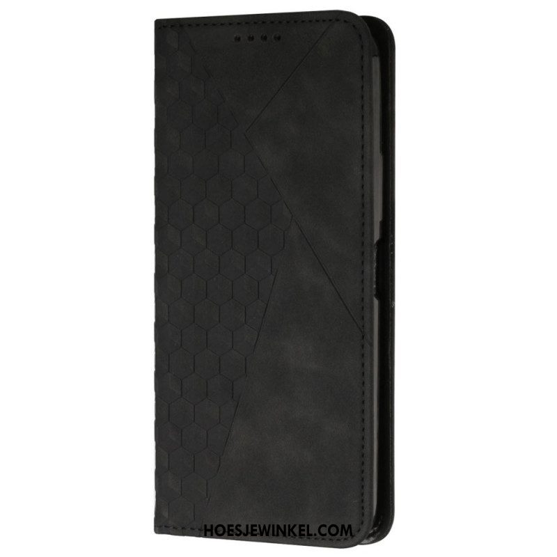 Bescherming Hoesje voor Oppo Find X5 Lite Folio-hoesje Patroon Van Imitatieleer