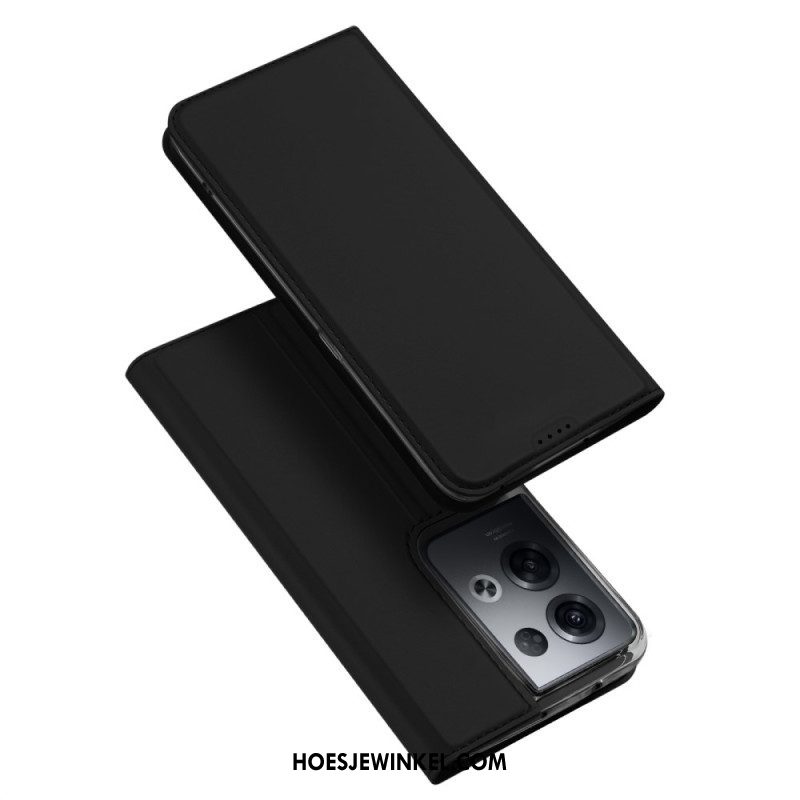 Bescherming Hoesje voor Oppo Reno 8 Pro Folio-hoesje Skinpro Dux Ducis