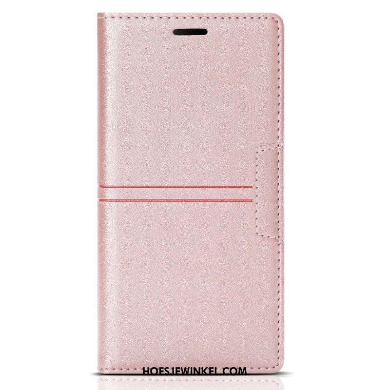 Bescherming Hoesje voor Samsung Galaxy A54 5G Folio-hoesje Stijl Lederen Couture