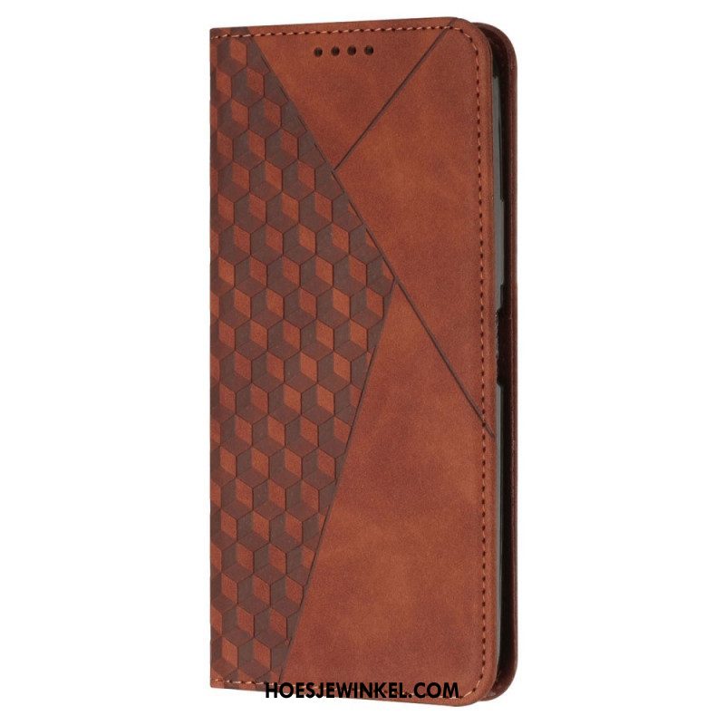 Bescherming Hoesje voor Samsung Galaxy A54 5G Folio-hoesje Stijl Leer 3d-patroon