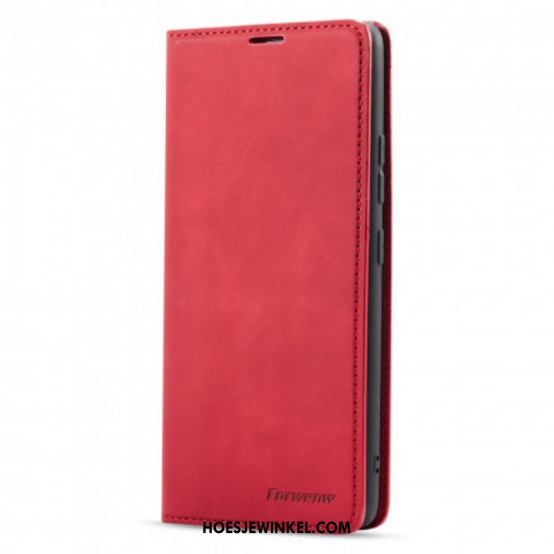 Bescherming Hoesje voor Samsung Galaxy M12 / A12 Folio-hoesje Forwenw Ledereffect