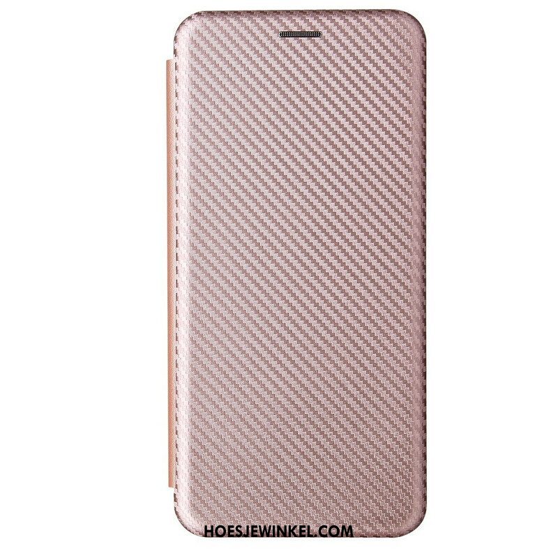 Bescherming Hoesje voor Samsung Galaxy M12 / A12 Folio-hoesje /koolstofvezel