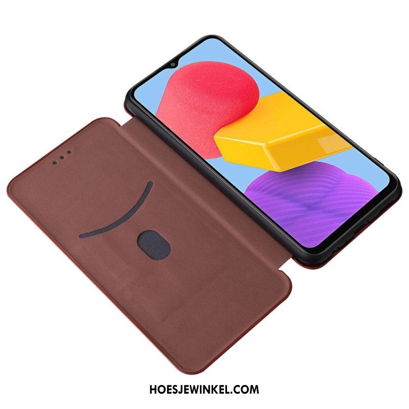 Bescherming Hoesje voor Samsung Galaxy M13 Folio-hoesje Koolstofvezel