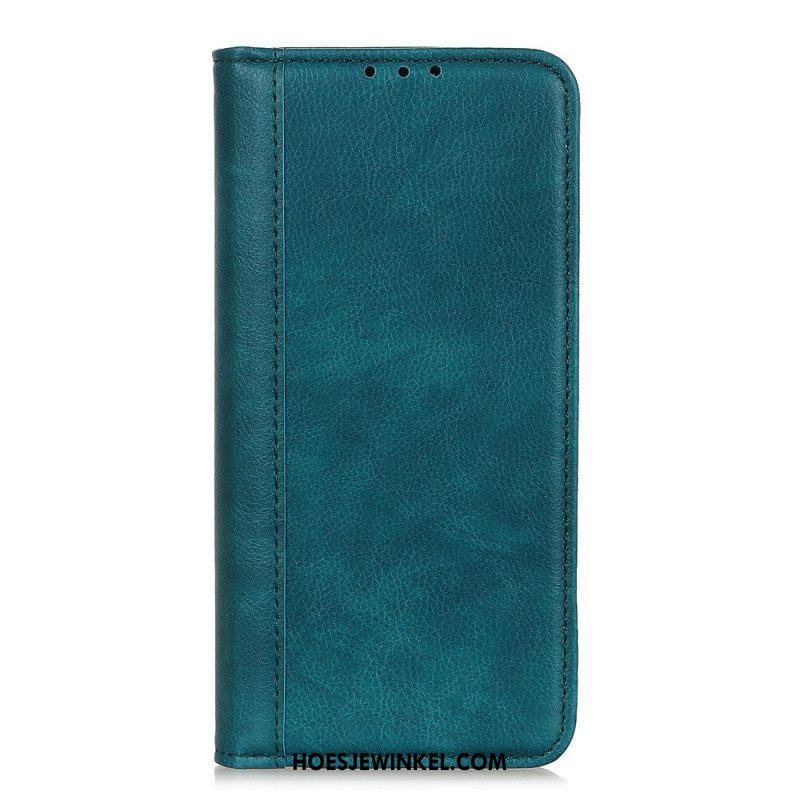 Bescherming Hoesje voor Samsung Galaxy M32 Folio-hoesje Elegantie Split Litchi Leer