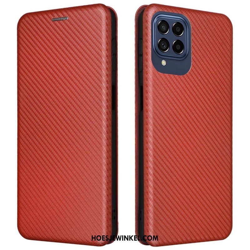 Bescherming Hoesje voor Samsung Galaxy M53 5G Folio-hoesje Koolstofvezel