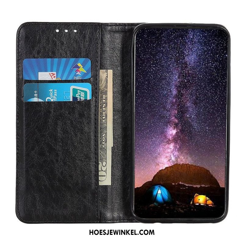 Bescherming Hoesje voor Samsung Galaxy M53 5G Folio-hoesje Leer Textuur