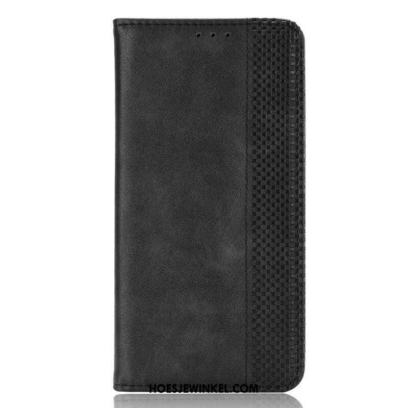 Bescherming Hoesje voor Samsung Galaxy S21 FE Folio-hoesje Gestileerd Vintage Leereffect