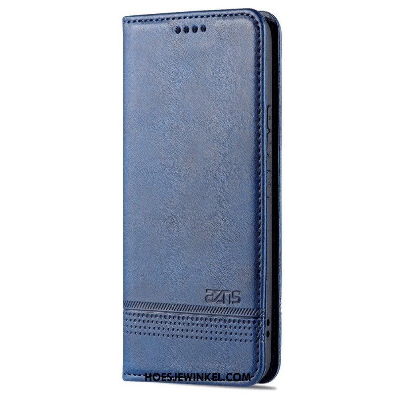 Bescherming Hoesje voor Samsung Galaxy S22 5G Folio-hoesje Azns Leerstyling