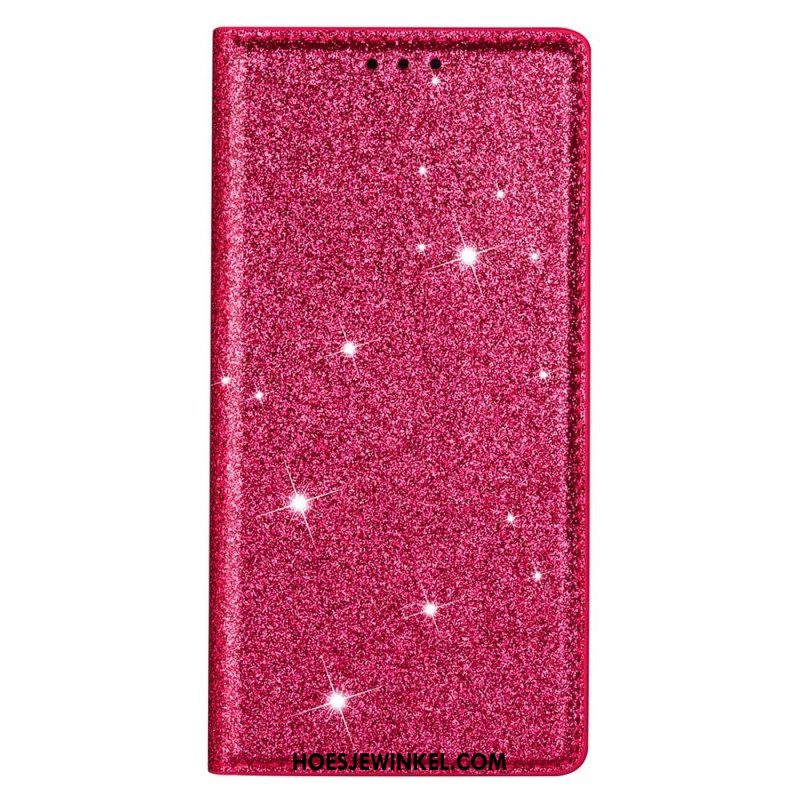 Bescherming Hoesje voor Samsung Galaxy S22 5G Folio-hoesje Paillettenstijl