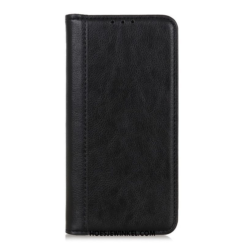 Bescherming Hoesje voor Samsung Galaxy S22 Ultra 5G Folio-hoesje Elegantie Split Litchi Leer