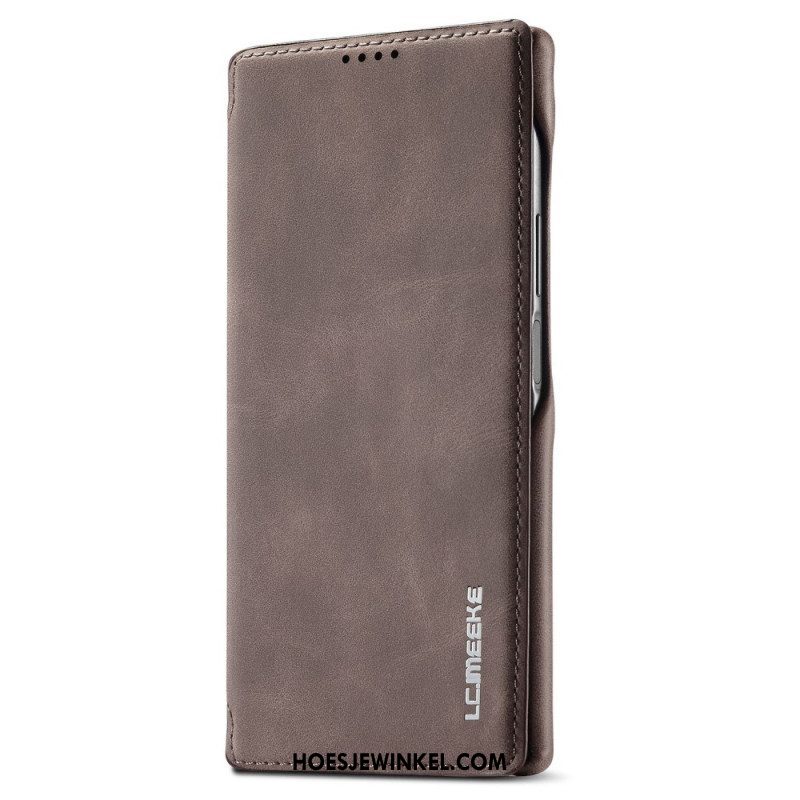 Bescherming Hoesje voor Samsung Galaxy S23 Ultra 5G Folio-hoesje Ledereffect Lc.imeeke Ledereffect