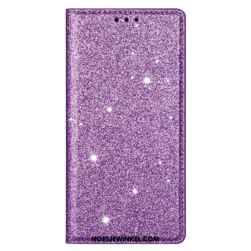 Bescherming Hoesje voor Samsung Galaxy S23 Ultra 5G Folio-hoesje Paillettenstijl