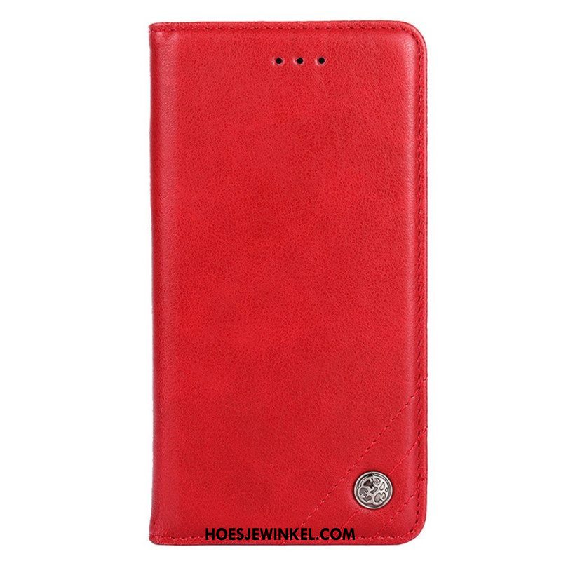 Bescherming Hoesje voor Xiaomi 12 Pro Folio-hoesje Stijl Lederen Klinknagel