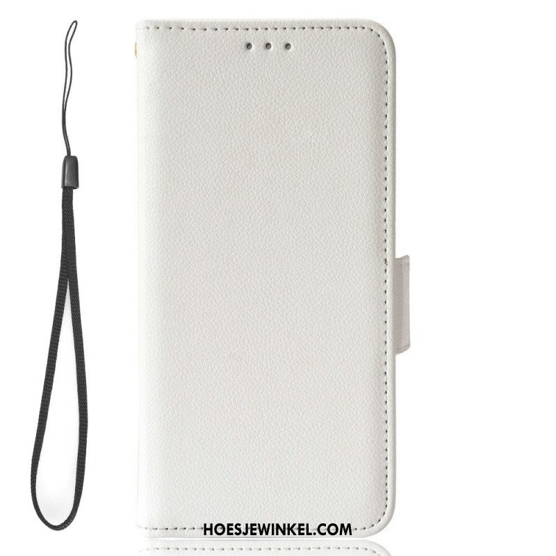 Bescherming Hoesje voor Xiaomi 12T / 12T Pro Folio-hoesje Leereffect Met Riem