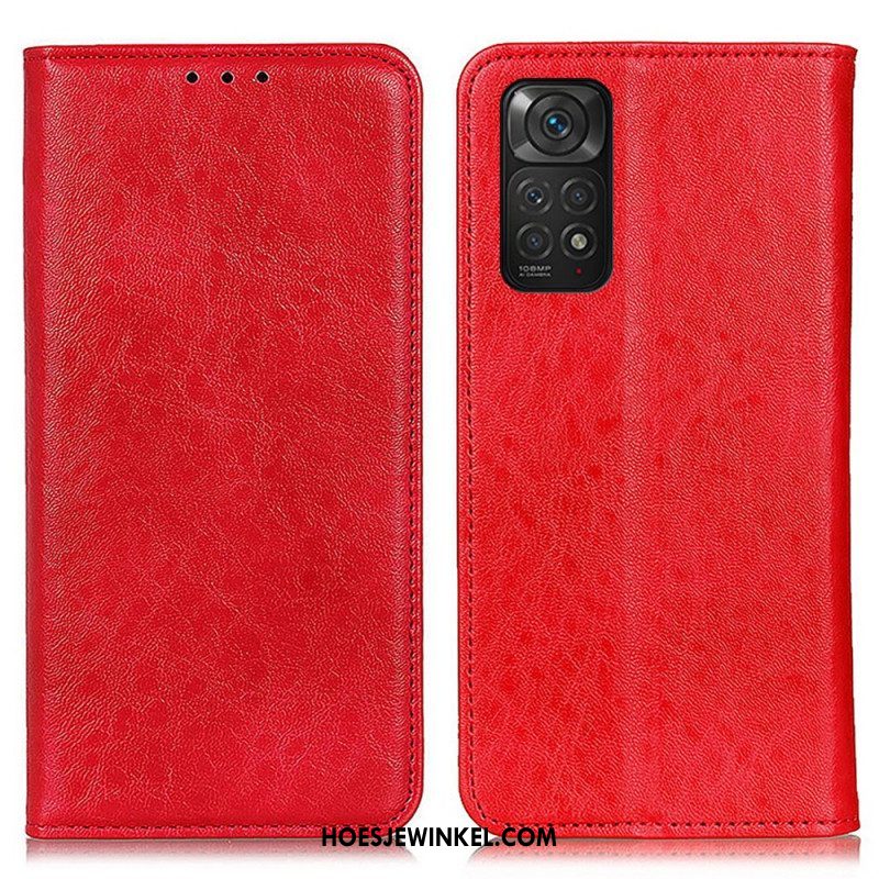 Bescherming Hoesje voor Xiaomi Redmi Note 11 / 11S Folio-hoesje Leer Textuur