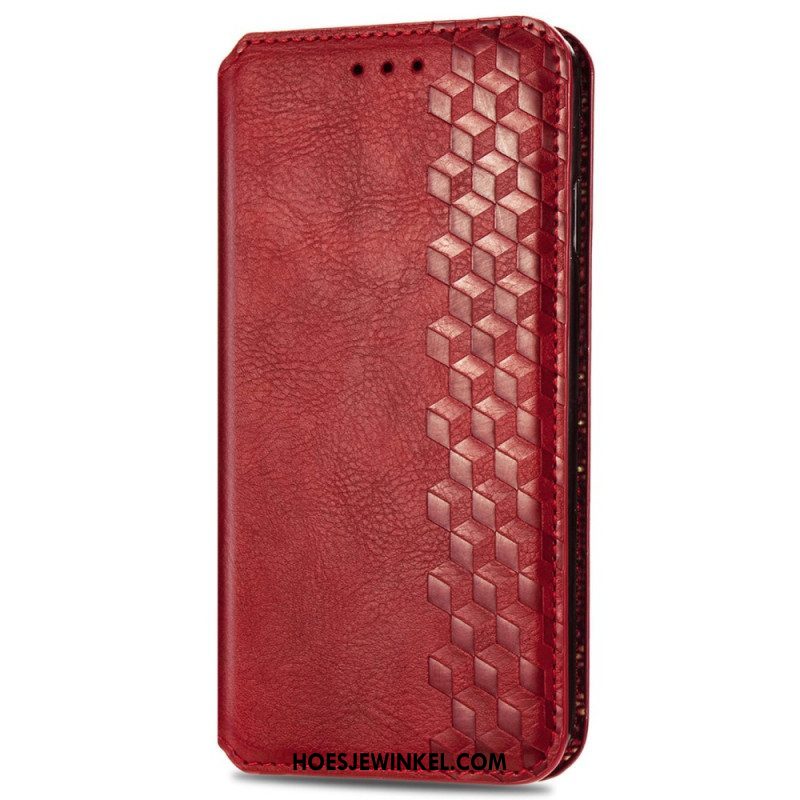 Bescherming Hoesje voor Xiaomi Redmi Note 11 / 11S Folio-hoesje Leereffect Diamanttextuur