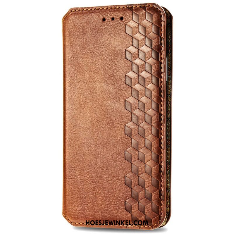 Bescherming Hoesje voor Xiaomi Redmi Note 11 / 11S Folio-hoesje Leereffect Diamanttextuur