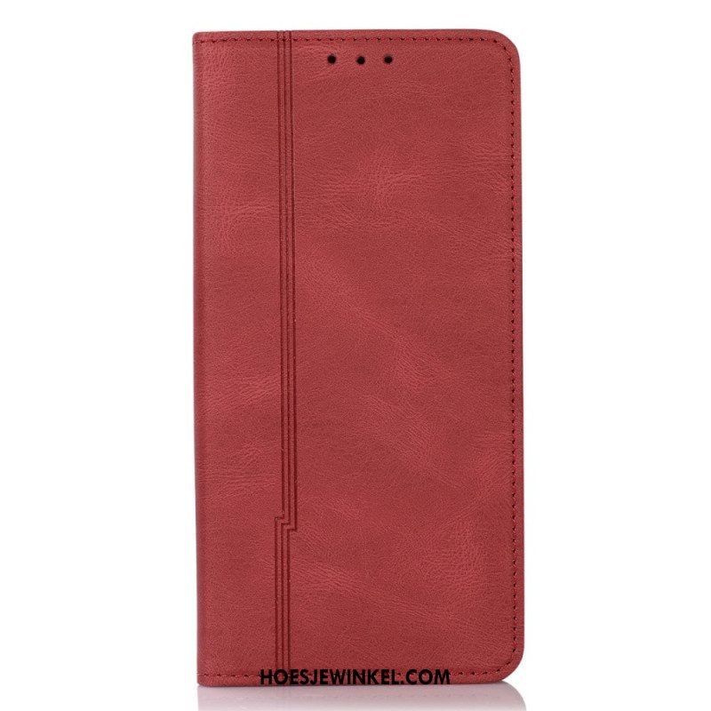 Bescherming Hoesje voor Xiaomi Redmi Note 11 Pro Plus 5G Folio-hoesje Stijl Lederen Lijn