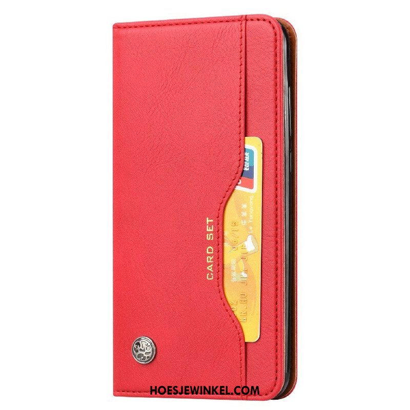 Bescherming Hoesje voor iPhone 13 Mini Folio-hoesje Kaarthouder Van Imitatieleer