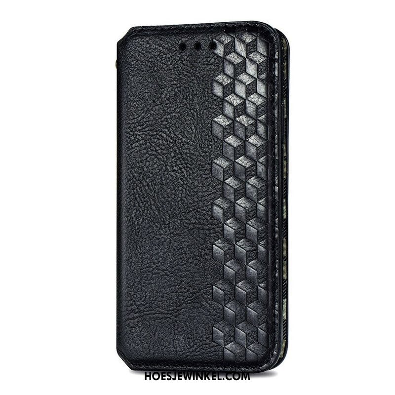 Bescherming Hoesje voor iPhone 13 Mini Folio-hoesje Leereffect Diamanttextuur