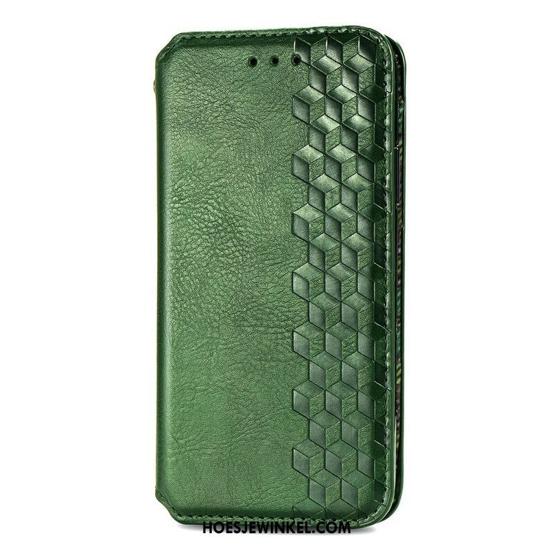 Bescherming Hoesje voor iPhone 13 Mini Folio-hoesje Leereffect Diamanttextuur