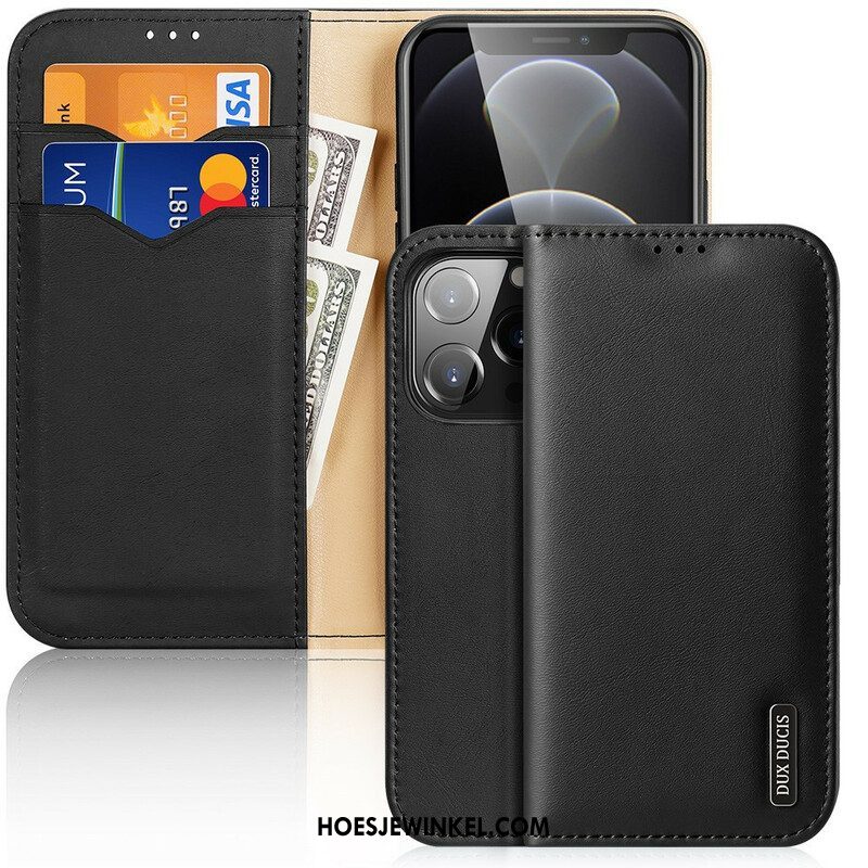 Bescherming Hoesje voor iPhone 13 Pro Folio-hoesje Dux Ducis Rfid-splitleer