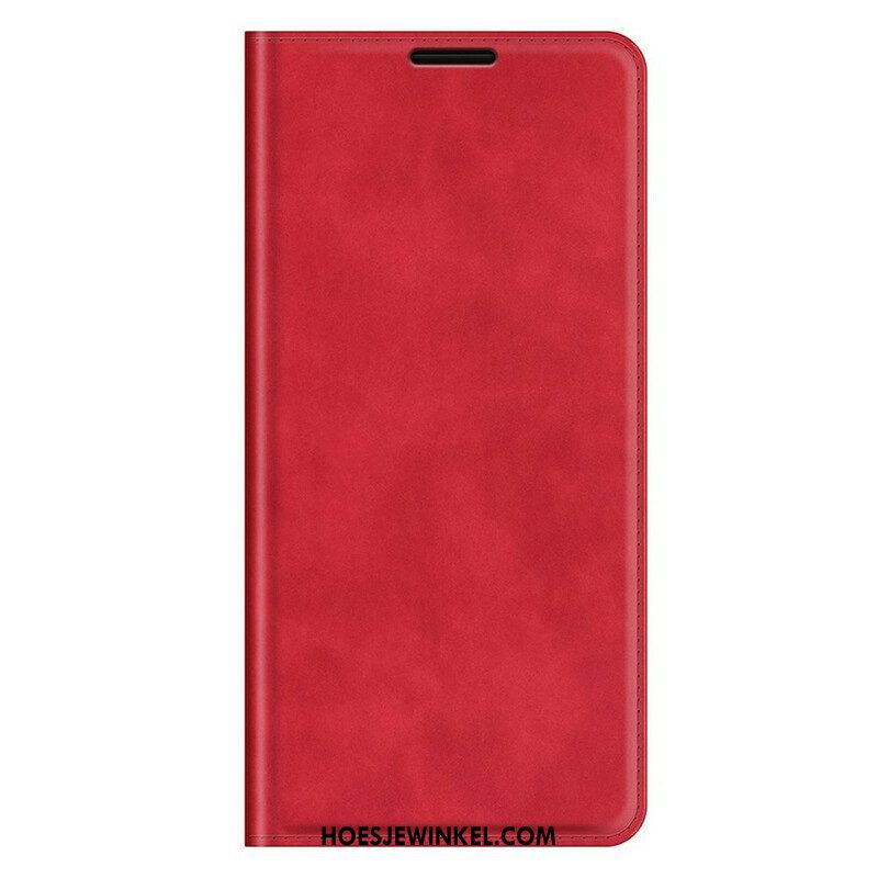 Bescherming Hoesje voor iPhone 13 Pro Folio-hoesje Zijdezacht Leereffect