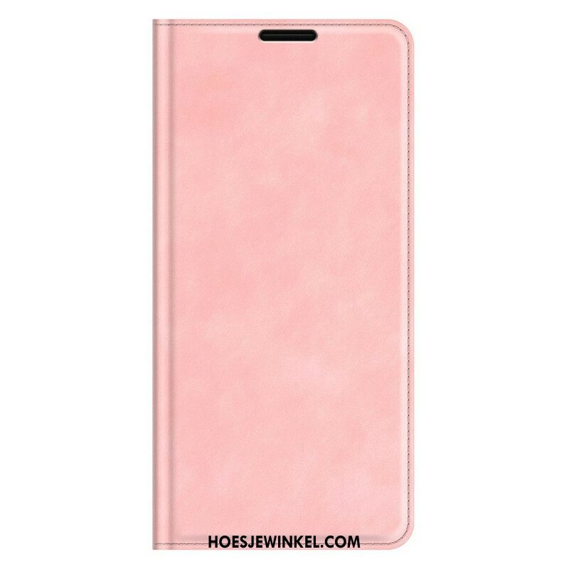 Bescherming Hoesje voor iPhone 13 Pro Folio-hoesje Zijdezacht Leereffect