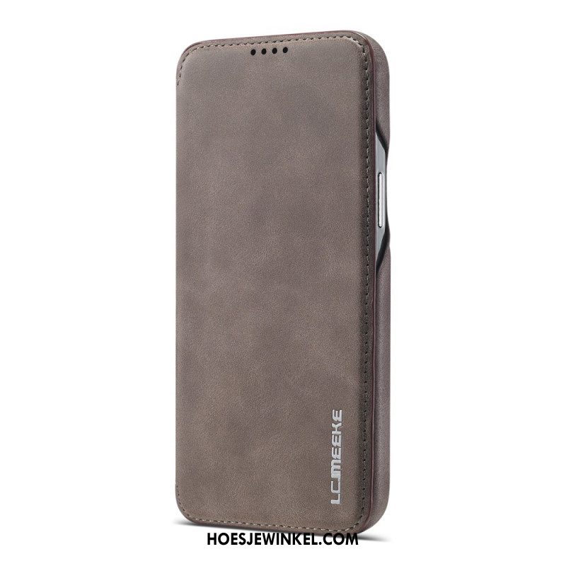 Bescherming Hoesje voor iPhone 15 Plus Folio-hoesje Imitatieleer Lc.imeeke