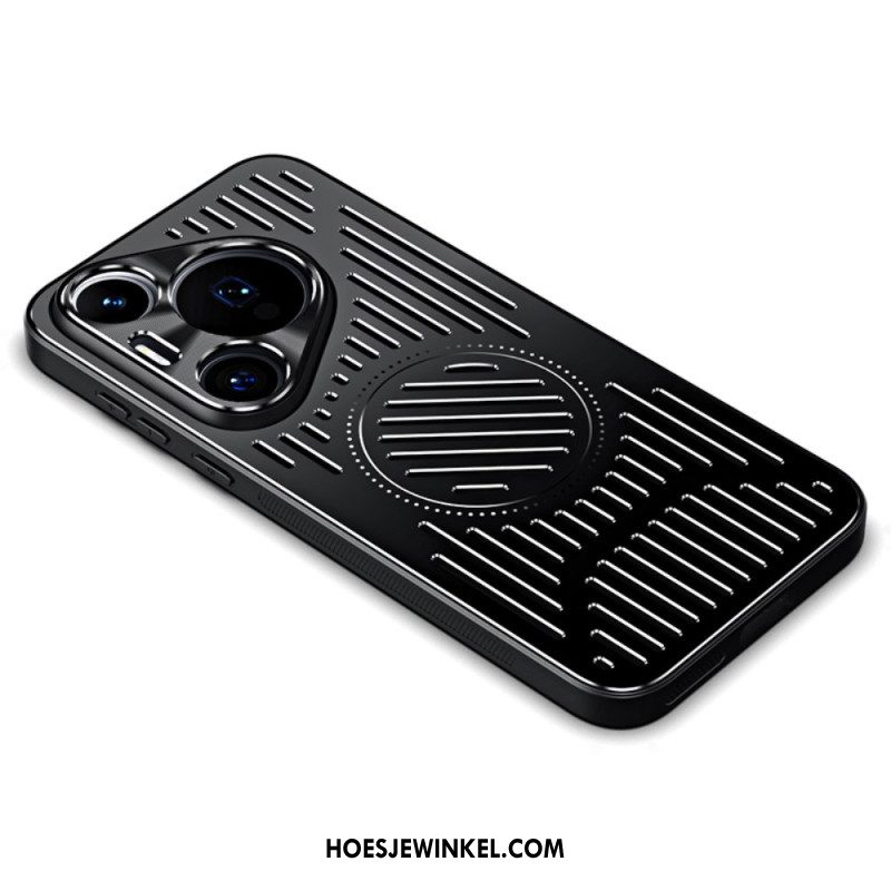 Case Hoesje Huawei Pura 70 Pro Telefoonhoesje Magnetisch Metaaleffect