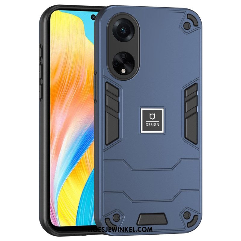 Case Hoesje Oppo A98 5g Telefoonhoesje Hybride Metaaleffect