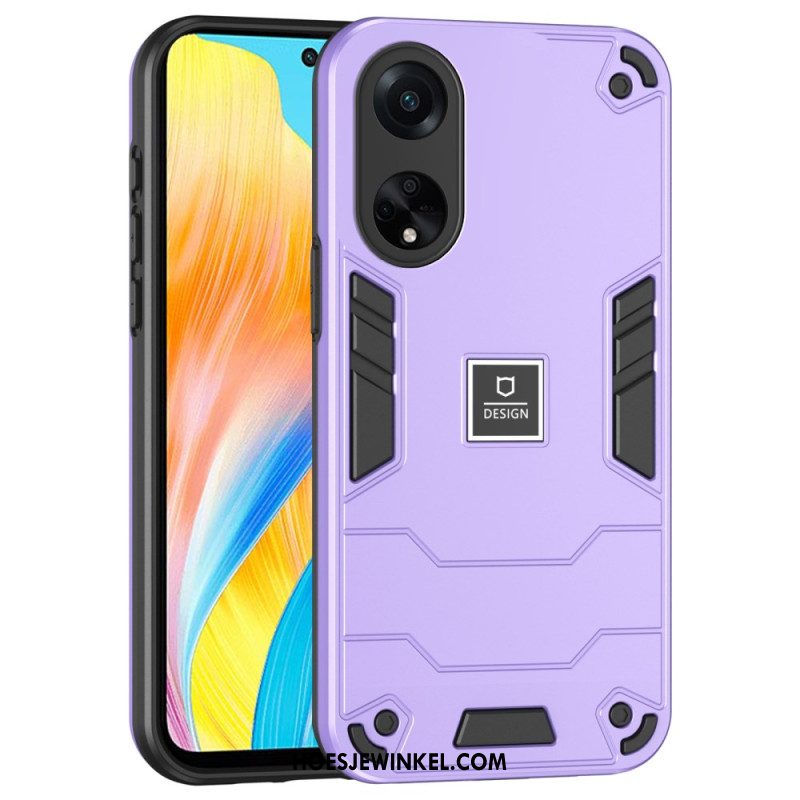 Case Hoesje Oppo A98 5g Telefoonhoesje Hybride Metaaleffect