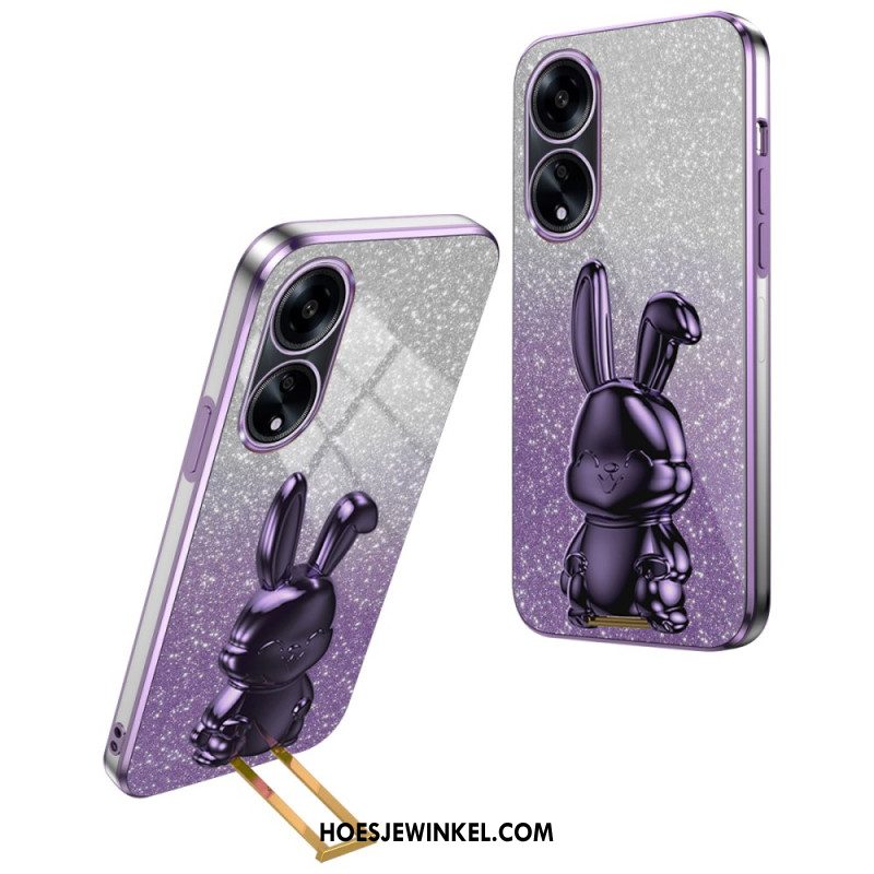 Case Hoesje Oppo A98 5g Telefoonhoesje Konijnenondersteuning