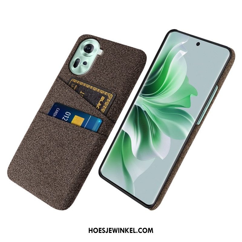 Case Hoesje Oppo Reno 11 5g Telefoonhoesje Stoffen Kaarthouder