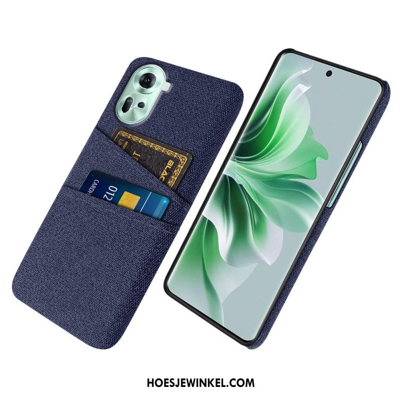 Case Hoesje Oppo Reno 11 5g Telefoonhoesje Stoffen Kaarthouder