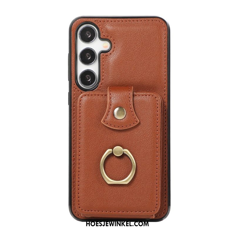 Case Hoesje Samsung Galaxy A15 5g Telefoonhoesje Kaarthouder En Schouderband