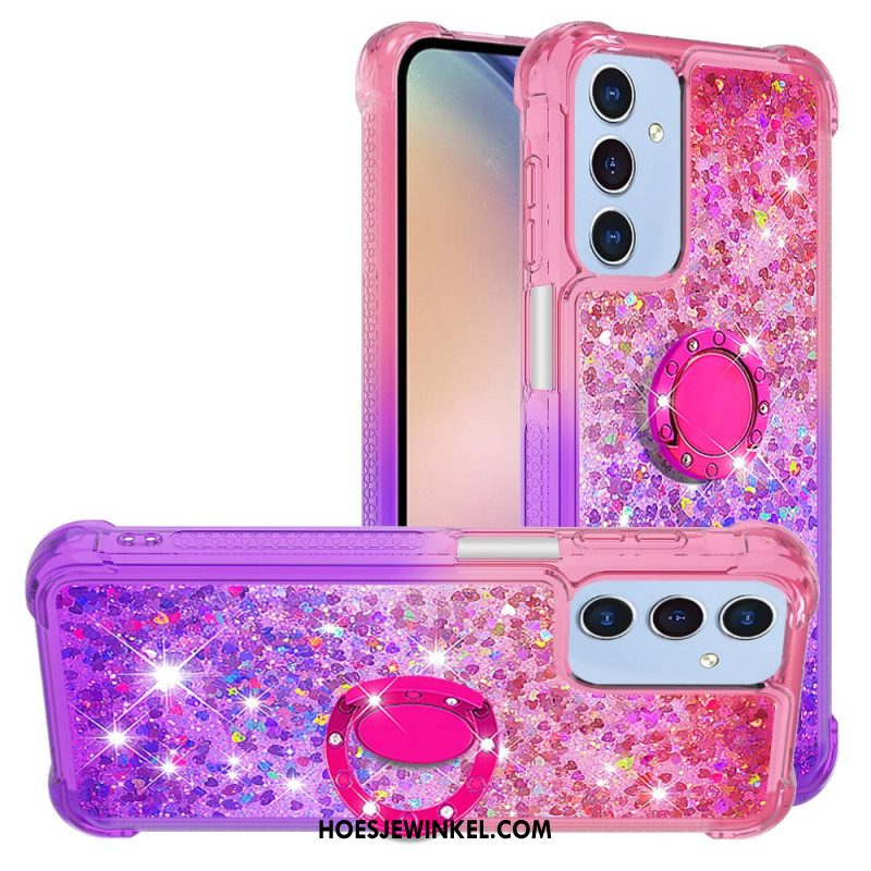 Case Hoesje Samsung Galaxy A15 5g Telefoonhoesje Steunring Met Glittergradiënt