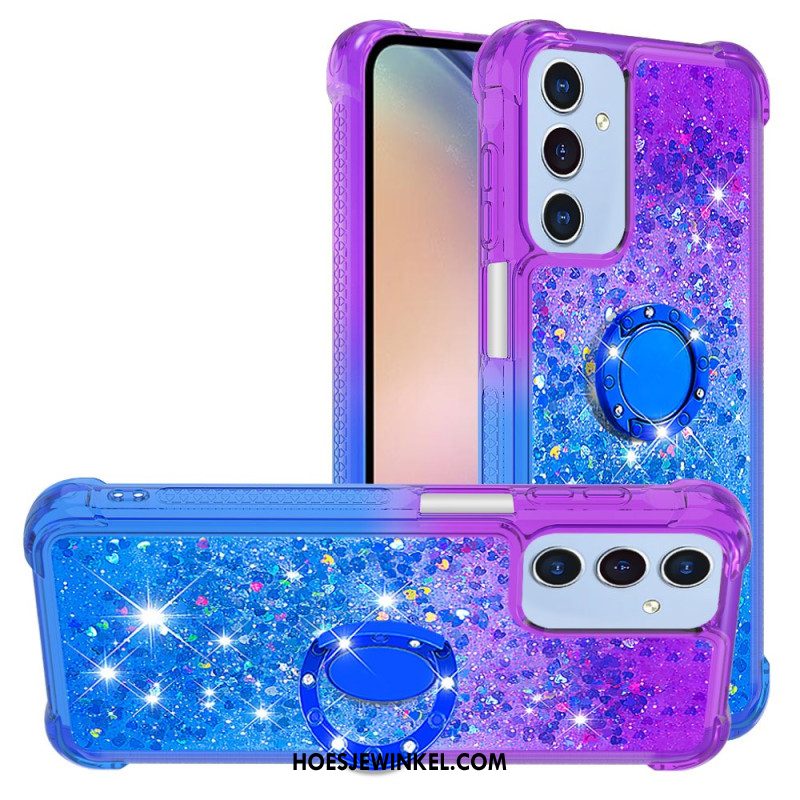 Case Hoesje Samsung Galaxy A15 5g Telefoonhoesje Steunring Met Glittergradiënt