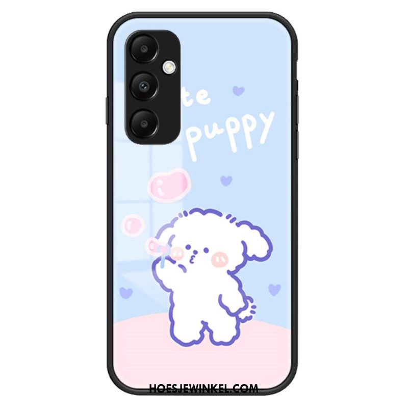 Case Hoesje Samsung Galaxy A55 5g Telefoonhoesje Cartoon Gehard Glas