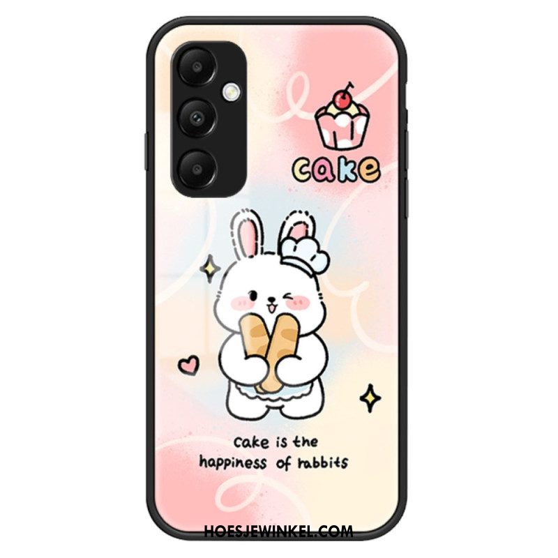 Case Hoesje Samsung Galaxy A55 5g Telefoonhoesje Cartoon Gehard Glas