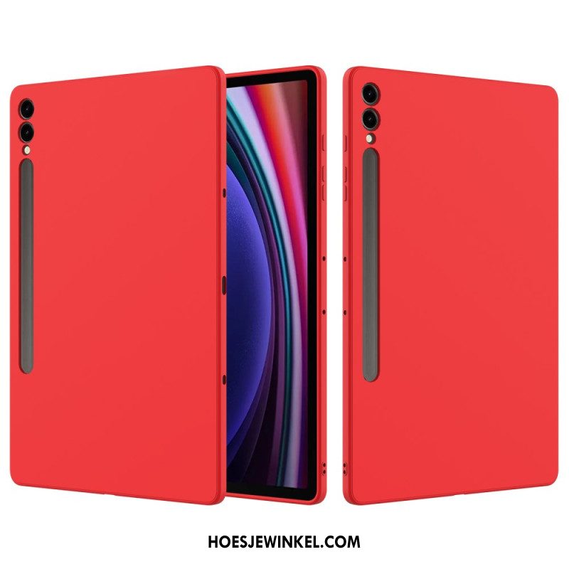 Case Hoesje Samsung Galaxy Tab S9 Plus Telefoonhoesje Vloeibare Siliconen