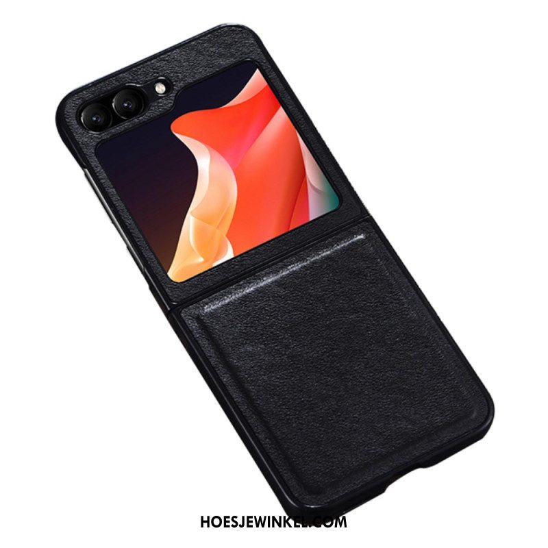 Case Hoesje Samsung Galaxy Z Flip 5 Telefoonhoesje Leerstijl